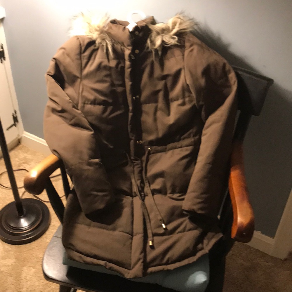 Army green winter coat